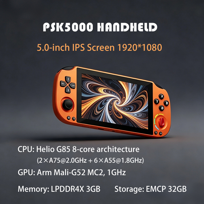 Gaming Console Cartoon - PSK5000 Retro Video Handheld Game Cosole