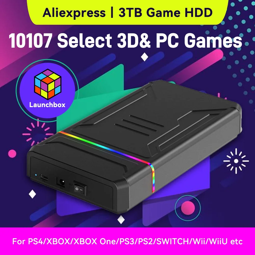 3TB Launchbox Portable Gaming  - đánh giá và giá Gaming Console.Emulators